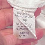 Theory  Carrian Stretch Cotton Peplum Short Sleeve Round Neck Top White S Photo 7