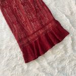 Ryan Michelle Burgundy Lace Midi Dress | Size XL | Made in Vietnam Red Photo 7