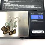 Sterling Silver  smokey brown and aqua quartz crystal earrings, NWOT Photo 10