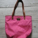Michael Kors Pink Logo Canvas Tote Photo 2