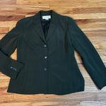 Rena Rowan Rena Rowena Olive Green Long Length Silk Blazer Sz 12 Photo 2