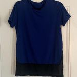 Fabletics  short sleeve - blue and black with mesh C46 Photo 0