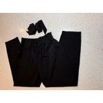 SIMPLEE ELASTIC WAIST WITH TIE BELT POCKETS BLACK COMFY FIT PANTS WOMENS XL Photo 1