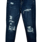 American Eagle Super Hi-Rise Jegging 6 SHORT Distressed Dark Wash Photo 0