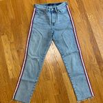 Banana Republic straight leg jeans with red stripe Photo 0