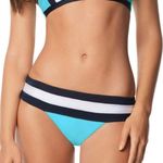 PilyQ Aquamarine banded teeny bikini bottoms. Medium Photo 7