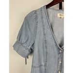 Madewell Light Blue Wash Button-Front Short Sleeve Mini Denim Dress Size 0 Photo 3
