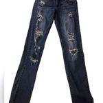 Vervet Flying Monkey Blue Straight Leg Jeans with Distressed Details Photo 0