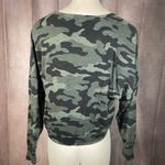 EXPRESS  Camo Print Scoop Neck Cropped Long Sleeve Sweater- SEE MEASUREMENTS Photo 2