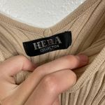Hera Collection  Beige Sweater Bodysuit Size Small Photo 2