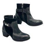 Hush Puppies Ankle Boots Fondly Nellie Black Biker Buckle Zipper 8 Chucky Hill Photo 0