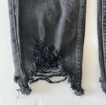 We The Free  Chewed Up Mid Rise Straight Leg Jeans Black Distressed 25 Photo 8