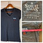 Samuel Adams Shirt Women's Small‎ Gray Spell Out Logo Beer Bartender Boston Photo 1