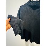 SWEET BABY JAMIE Black Knit Acrylic Wool Blend Oversized Bell Sleeve Sweater S Photo 2