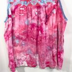 Crown & Ivy ‎ Plus Size 2X Tank Top Embroidered Handmade Tie Dye Sleeveless 1055 Photo 5