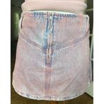 Y2K Pink Denim Mini Skirt Rhinestone Belt Paw Charm Distressed Size S Photo 4