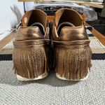 Esseutesse Fringe Sneakers Women EU38 US7.5 metallic bronze/gold Glam Boho Gold Size 7.5 Photo 9