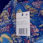 Black Tape soft leaves floral smocked midi dress with tiered ruffle. Size M. NWT Blue Size M Photo 6