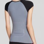 Spanx Black&Gray Active Cap Sleeve Exercise Top Sz.M Photo 2