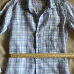 Frank & Eileen Shirt Blue & White Plaid Italian Linen Button Up Barry XXS READ Photo 8