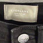 Everlane NWT Sz 24 The Way High Straight Jean in Coal Black Organic Cotton Photo 6