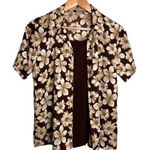 Notations  Hawaiian Button Up Size Small Tropical Y2K Blouse Floral Vintage Photo 0