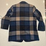 Vtg Willow Ridge Petite 10 Wool Blend Plaid Jacket Coat Blue Academia Grannycore Photo 1