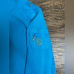 Ralph Lauren Zip Front Knit Sweater Blue Gold Hardware | Size Small Photo 1