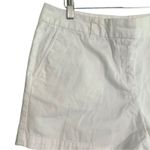Ann Taylor  Loft Womens Size 8 White 4" Flat Front Casual Shorts Photo 1