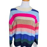 Gap Womens Factory Relaxed Forever Cozy Striped Ribbed Crewneck Sweater - Sz L Photo 3