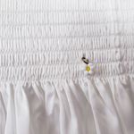 Natural Life NWT Daisy Skort Shorts Medium White Smocked Waist Shiny Lightweight Photo 5