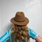 Lisianthus Classic Tan Felt Fedora Wide Brim Fashion Belt Buckle Hat Photo 8