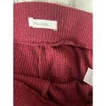 Maurice's  Burgundy Ribbed Knit Flare Pants | Soft Stretch Lounge Pants – Size Med Photo 3
