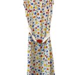 Vintage JCPenney White Floral Sleeveless Tank Belted Dress Size M Photo 0