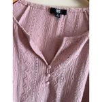 Frye Women's Textured Long Sleeve Peasant Mauve Salt Breeze Blouse Small Photo 1