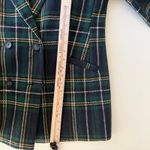 Levi's  Blazer Womens Medium Green Tartan Plaid Blackwatch Double Breasted Luxury Photo 8