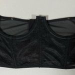 Black Floral Lace Mesh Corset Caging Bustier Waist Belt Lingerie Accessory Size M 🖤 Photo 1