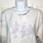 MELLODAY Tie Dye Sweatshirt Long Sleeves Lavender Gray White L Photo 2