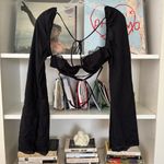 White Fox Boutique WHITE FOX Level Up Long Sleeve Crop Black Photo 3