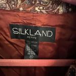 Silkland Petite 100% Silk Quilted Paisley Jacket Large Red Size undefined Photo 4