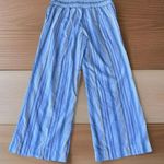 C EST 1946 Pants Womens Large Stripe Stretch Wide Leg Elastic Waist Blue Photo 0