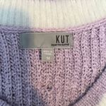 Kut From The Kloth KUT from the cloth Lavender V-Neck Varsity Stripe Knit Sweater Pullover Medium Photo 1