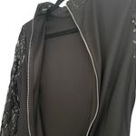 Pretty Little Thing Black Bodycon Long Sleeve Dress Sheer Sleeves Beaded Photo 10