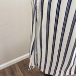 Free People Tuxedo Stripe Wrap Dress Sleeveless Blue Side Slit Size XS Photo 5