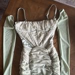 House Of CB FREYJA GREEN GATHERED CORSET DRESS, Size Small, $239 Photo 13