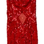 NWT Mandalay Red Sequin High Low Maxi Mermaid Gown Evening Formal Dress Womens 8 Photo 2