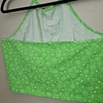 BP Halter Crop Top Neon Green Frosty Follard Floral Print Casual Neutral Photo 4