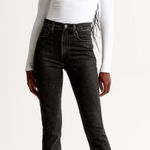 Abercrombie & Fitch NWT Abercrombie Ultra High Rise 90s Slim Straight Jean - Color Black, 27 Photo 0