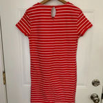 French Connection Red/White Cotton Dress Photo 3