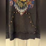 Affliction BORN TO RUN Crochet Sleeved Women's Black Hoodie Size Medium Photo 6